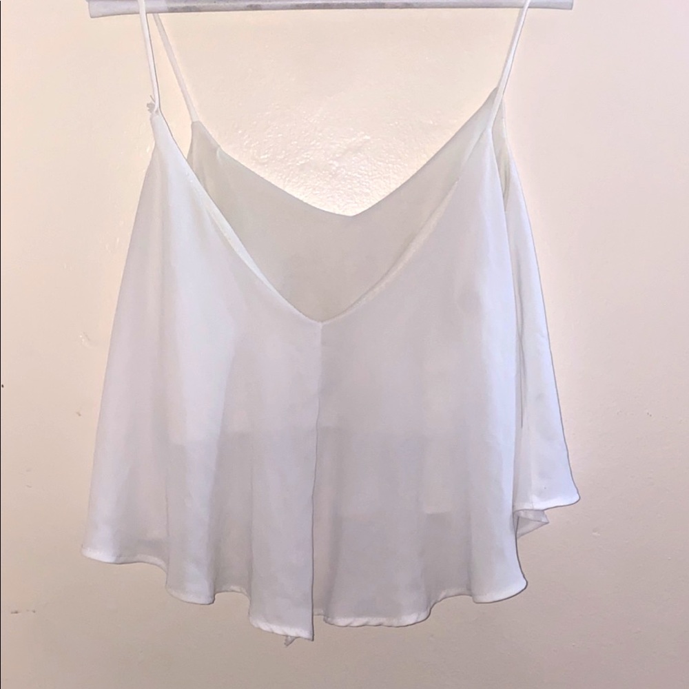 Cute and fun white crop tank